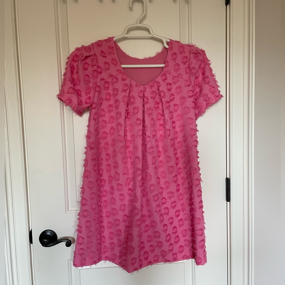 Zara Textured Pink Kids Dress
